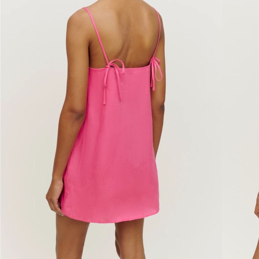 Reformation NWT Aubree Linen Dress - Snapdragon, XS